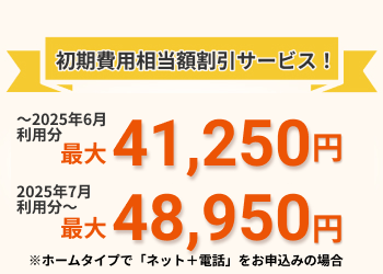 初期費用相当額割引サービス
